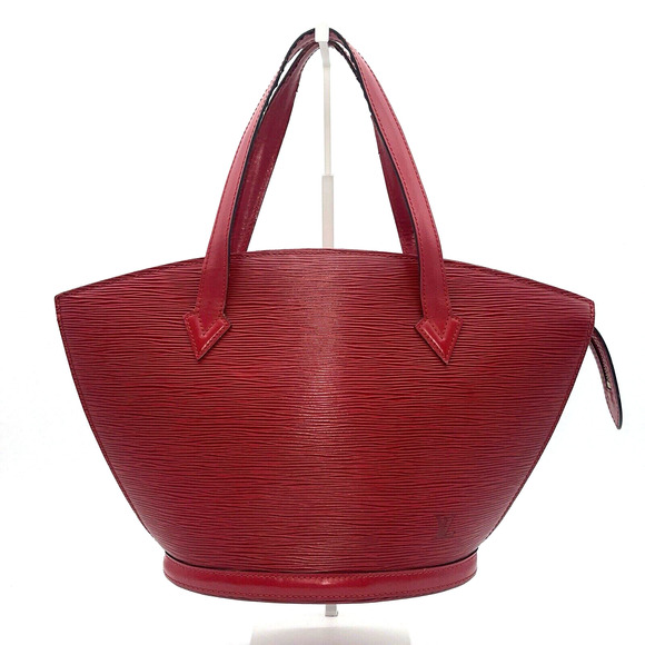 Authentic Louis Vuitton Saint Jacques Red EPI Leather Shoulder Bag LV - Picture 1 of 16